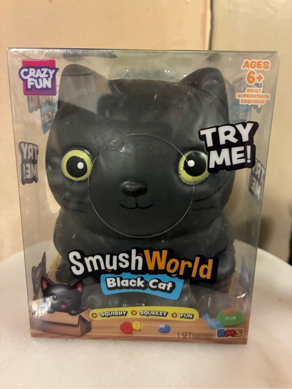 SmushWorld Black Cat Squishy Toy